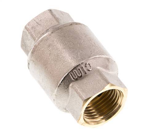 G 1/2'' Válvula Antirretorno Niquelado Latón 20 Bar (290 Psi) NBR