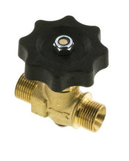 G 3/8'' Válvula de bola de latón rosca macho 40 bar con volante