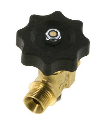 G 3/8'' Válvula de bola de latón rosca macho 40 bar con volante