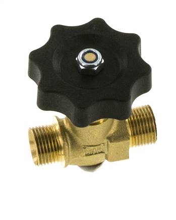 G 3/8'' Válvula de bola de latón rosca macho 40 bar con volante