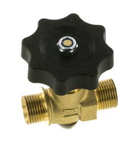 G 3/8'' Válvula de bola de latón rosca macho 40 bar con volante