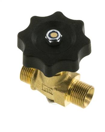 G 3/8'' Válvula de bola de latón rosca macho 40 bar con volante