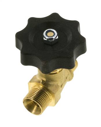 G 3/8'' Válvula de bola de latón rosca macho 40 bar con volante