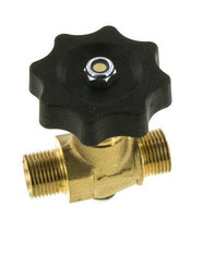G 3/8'' Válvula de bola de latón rosca macho 40 bar con volante