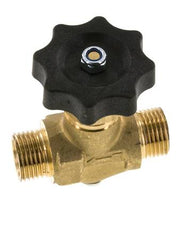 G 1/2'' Válvula de bola de latón rosca macho 40 bar con volante