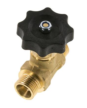 G 1/2'' Válvula de bola de latón rosca macho 40 bar con volante