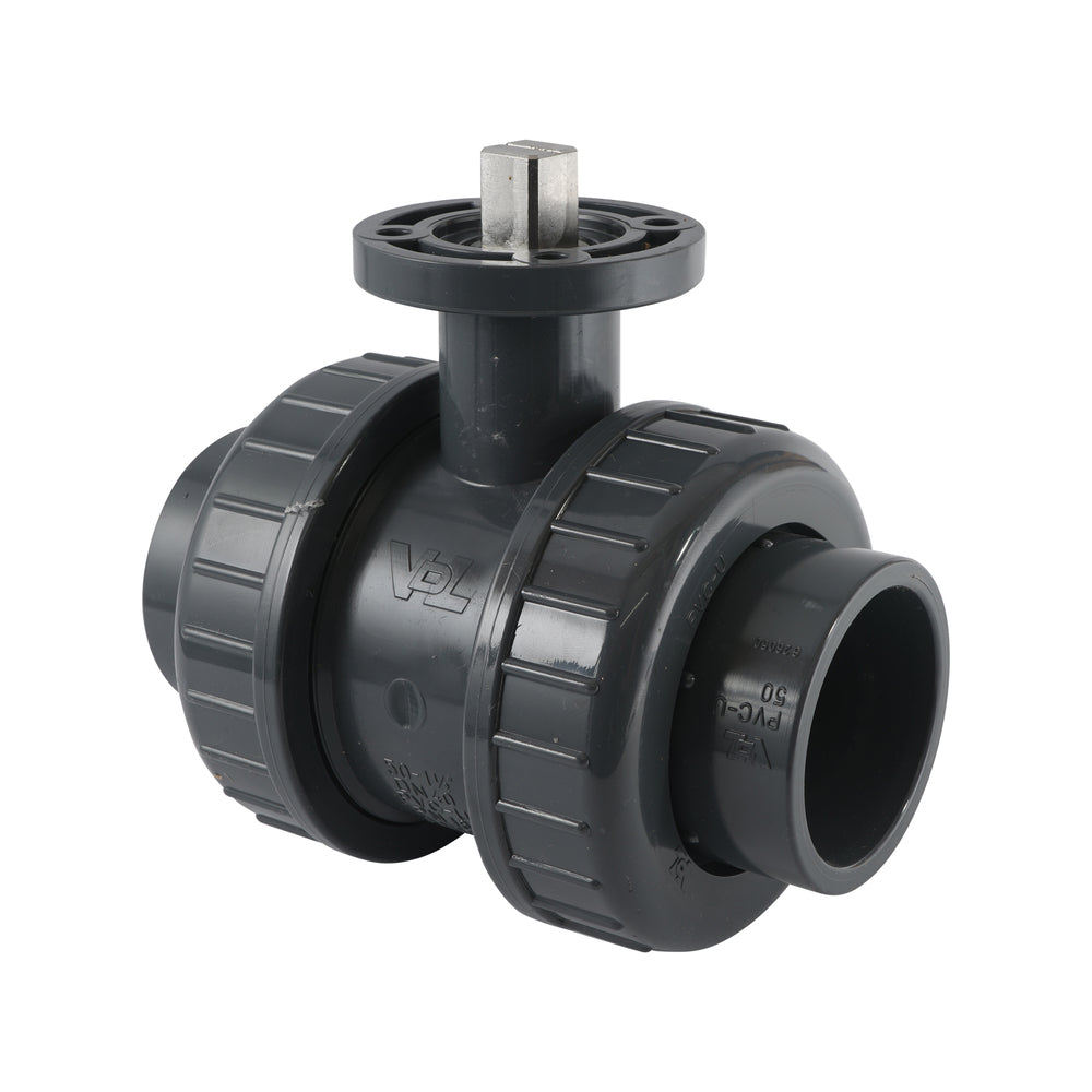 Válvula de bola de PVC de 2 vías 32mm ISO-Top Socket - 614 - VDL