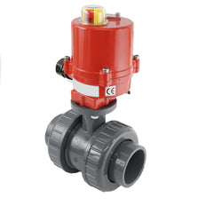 50mm 24V AC VDL Válvula de bola eléctrica de 2 vías de PVC