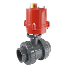Válvula de bola eléctrica de PVC de 2 vías de 32mm 12V DC