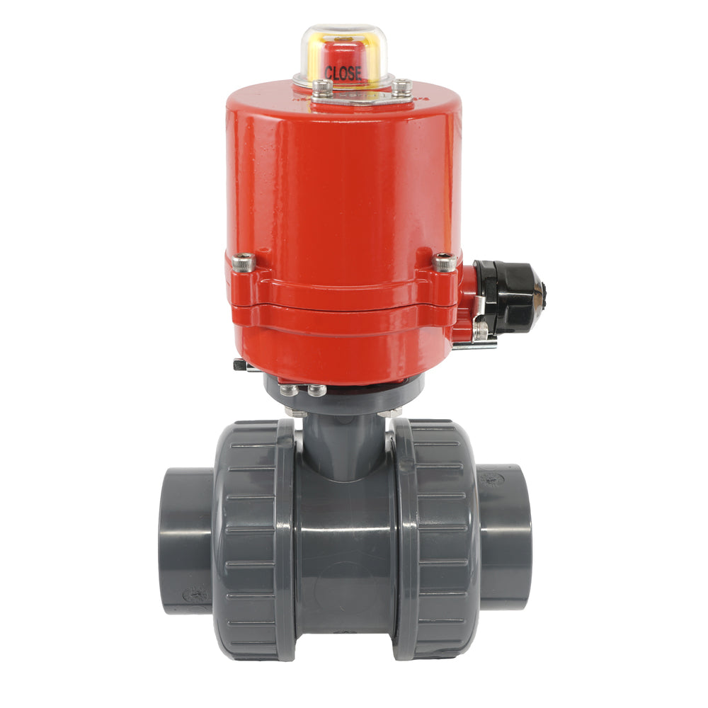 Válvula de bola eléctrica de PVC de 2 vías de 32mm 12V AC VDL
