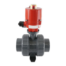 Válvula de bola eléctrica de PVC de 2 vías de 63mm 24V DC