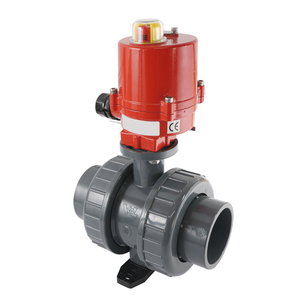 Válvula de bola eléctrica de PVC de 2 vías de 63mm 230V AC VDL