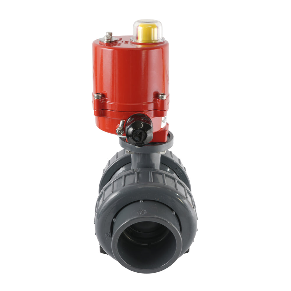Válvula de bola eléctrica de PVC de 2 vías de 63mm 230V AC VDL