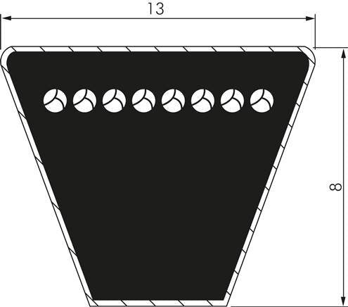 Correa Trapecial Imperial Clásica A35 13x8 Li-890mm Ld-920mm DIN 2215